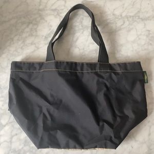 Herve Chapelier Black Two-Tone Nylon Tote